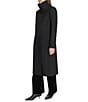 Kenneth Cole New York Wool Blend Stand Collar Back Belt Walker Coat, Color:Black - Image 3