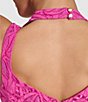 Color:Fuchsia - Image 4 - Corded Lace V-Neck Sleeveless Open Back Dress