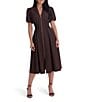 Kensie Drapey Scuba Midi Dress - Image 1
