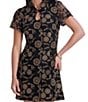 Kensie Embroidered Stretch Lace Mini Dress - Image 4