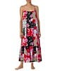 Color:Multi - Image 1 - Floral Patchwork Sleeveless Scoop Neck Woven Maxi Chemise