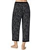 Color:Black Ivory Dot - Image 2 - Jersey Knit Dotted Coordinating Cropped Sleep Pants