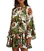 Kensie Long Sleeve Printed Shift Dress - Image 4