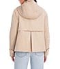 Kensie Luxe Satin Scarf Hood A-Line Zip Front Jacket - Image 5