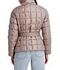 Kensie Matte Cire Belted Quilt Zip Front Puffer Jacket - Image 2