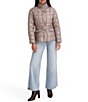 Kensie Matte Cire Belted Quilt Zip Front Puffer Jacket - Image 3