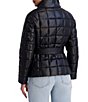 Kensie Matte Cire Belted Quilt Zip Front Puffer Jacket - Image 5