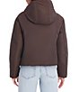 Kensie Memory Fabric Hooded Funnel Collar Puffer Bomber Style Jacket - Image 2