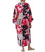 Color:Multi - Image 2 - Multi Print 3/4 Sleeve Woven Maxi Kimono Long Robe