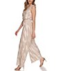 Color:Champagne - Image 3 - Pleated Knit V-Neck Sleeveless Jumpsuit