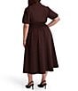 Kensie Plus Size Short Sleeve V-Neck Drapey Scuba Midi Dress - Image 2