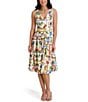 Kensie Postcard Print V-Neck Sleeveless Midi Dress - Image 4
