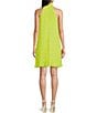 Color:Citron - Image 2 - Smocked Halter Neck Sleeveless Ruffle Mini Dress