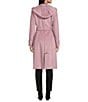 Kensie Smooth Plush Wool Oversized Notch Collar Belted Button Front Walker Coat, Color:Mauve - Image 3