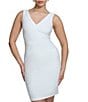 Color:Ivory - Image 3 - Stretch Bandage V Neckline Sleeveless Bodycon Mini Dress