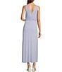 Color:Periwinkle - Image 2 - Stretch Cowl Neckline Sleeveless Maxi Dress