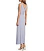 Color:Periwinkle - Image 3 - Stretch Cowl Neckline Sleeveless Maxi Dress