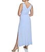 Color:Periwinkle - Image 6 - Stretch Cowl Neckline Sleeveless Maxi Dress