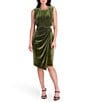 Kensie Stretch Velvet Sheath Hardware Dress - Image 1