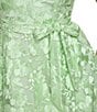 Color:Lily Green - Image 5 - V-Neck Ruffle Shoulder Embroidered Lace A-Line Midi Dress
