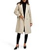 Kensie Wool Blend Soft Hooded Shawl Collar Belted Wrap Coat - Image 1