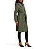 Kensie Wool Blend Soft Hooded Shawl Collar Belted Wrap Coat - Image 3