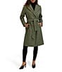 Kensie Wool Blend Soft Hooded Shawl Collar Belted Wrap Coat - Image 4