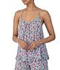 Color:Blue/Ditsy - Image 4 - Woven Ditsy Floral Sleeveless V-Neck Sleep Top