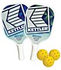 Color:White/Blue - Image 1 - KETTLER® Carbon Tech Pickleball Set