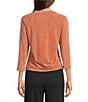 Kinesis 3/4 Sleeve Ruched Crew Neck Tee - Image 6
