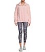 Color:Pale Lilac - Image 3 - Alpine Quilted Fleece Half Zip Pullover