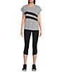 Kinesis Color Block Cap Sleeve Tee, Color:Black White Tile - Image 3