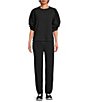 Kinesis Coordinating Drawstring Front Ankle Length Pants, Color:Black - Image 3