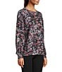 Kinesis Dandelion Print Crew Neck Long Sleeve Top, Color:Dandelion Multi - Image 3