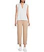 Kinesis Drawstring Elastic Waist Roll Cuff Sweatpants, Color:Light Taupe - Image 3