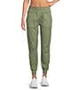 Kinesis High Rise Slim Sueded Jersey Moisture Wicking Pull-On Joggers, Color:Sea Spray - Image 1