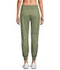 Kinesis High Rise Slim Sueded Jersey Moisture Wicking Pull-On Joggers, Color:Sea Spray - Image 2