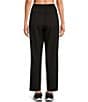 Color:Black - Image 2 - High Rise Woven Elastic Waist Pocketed Pull-On Pant