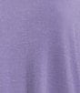 Color:Aster Purple - Image 5 - Knit Jersey 3/4 Sleeve Crew Neck Perfect Tee