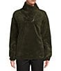 Color:Deep Depths - Image 4 - Knit Long Sleeve Zip Neck Sherpa Pullover