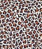 Kinesis Leopard Print 3/4 Sleeve Ruched Crew Neck Tee - Image 3