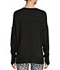 Color:Black - Image 2 - Lifestyle Long Sleeve Jewel Neck Kangaroo Pocket Sweatshirt