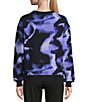 Color:Navy Crystals - Image 2 - Long Sleeve French Terry Crew Neck Pullover
