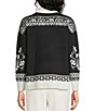 Kinesis Patterned Quarter-Zip Mock Neck Long Sleeve Sweater - Image 2