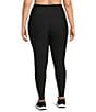 Color:Black - Image 2 - Plus Size High Rise Moisture Wicking Ankle Leggings
