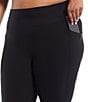 Color:Black - Image 4 - Plus Size High Rise Moisture Wicking Ankle Leggings
