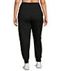 Color:Black - Image 2 - Plus Size High Rise Pull-On Slim Joggers