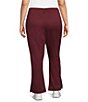Color:Windsor Wine - Image 2 - Plus Size Mid Rise Pull-On Boot Cut Coordinating Pants