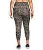 Color:Toffee Swirl - Image 2 - Plus Size Toffee Swirl Print High Rise 7/8 Leggings