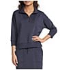Kinesis Quarter-Zip Mock Neck 3/4 Sleeve Coordinating Pullover - Image 1
